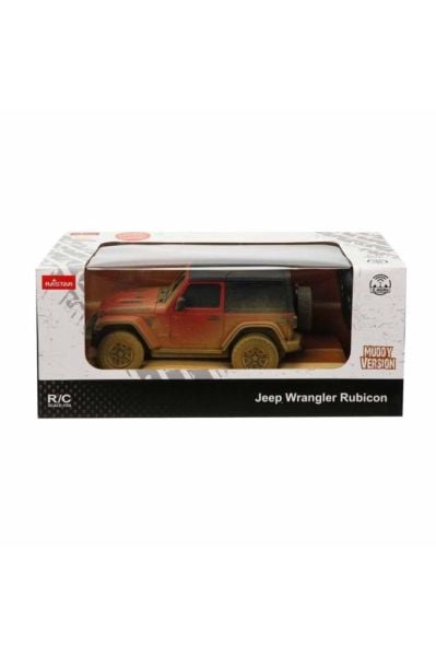 1:24 Jeep Wrangler Rubicon Muddy Uzaktan Kumandalı Oyuncak Araba Muddy Çamurlu Versiyon
