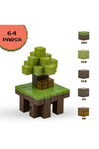 Creative World Manyetik Blok Seti -64 Parça Eğitici Oyuncak JM802