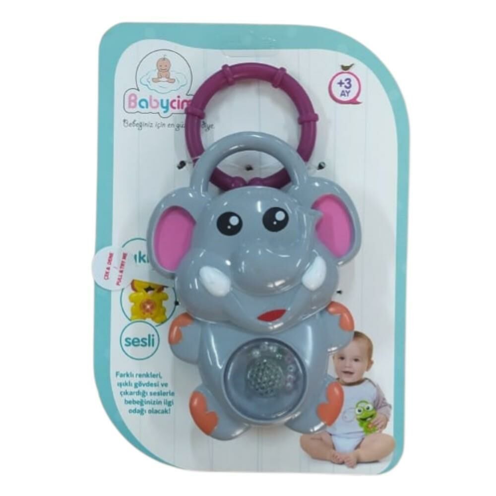 Babycim Neşeli Sesli Pilli Fil Çıngırak (1 Adet)