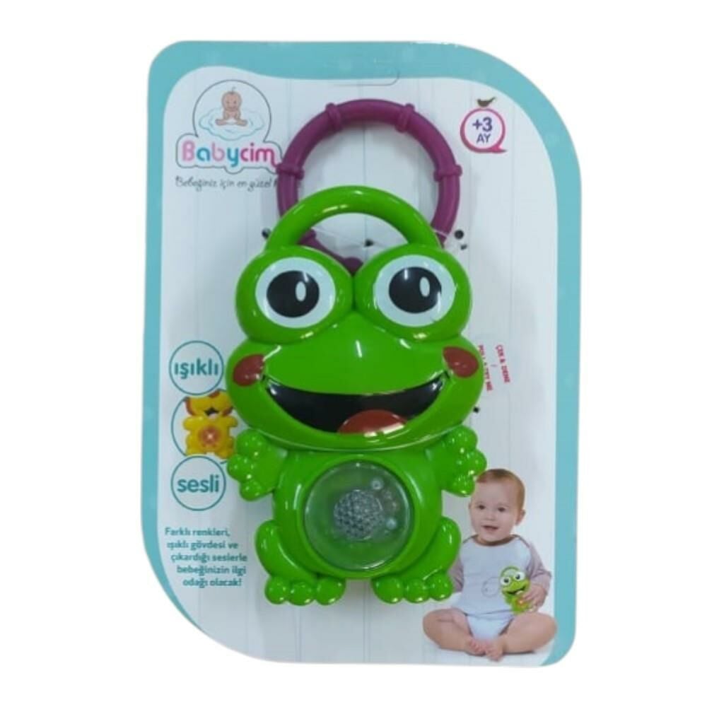 Babycim Neşeli Sesli Pilli Kurbağa Çıngırak