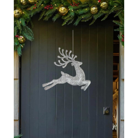 Simli Geyik Gümüş 25cm