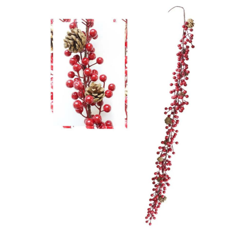 Kozalakli Berryli Garland 150cm