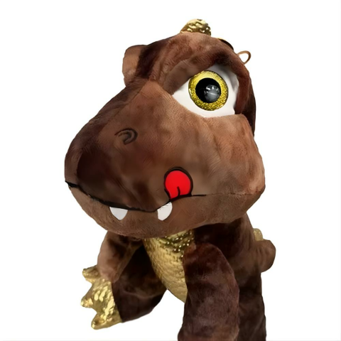 Peluş 40cm Yeşil Kahve Parlak Dinazorlar