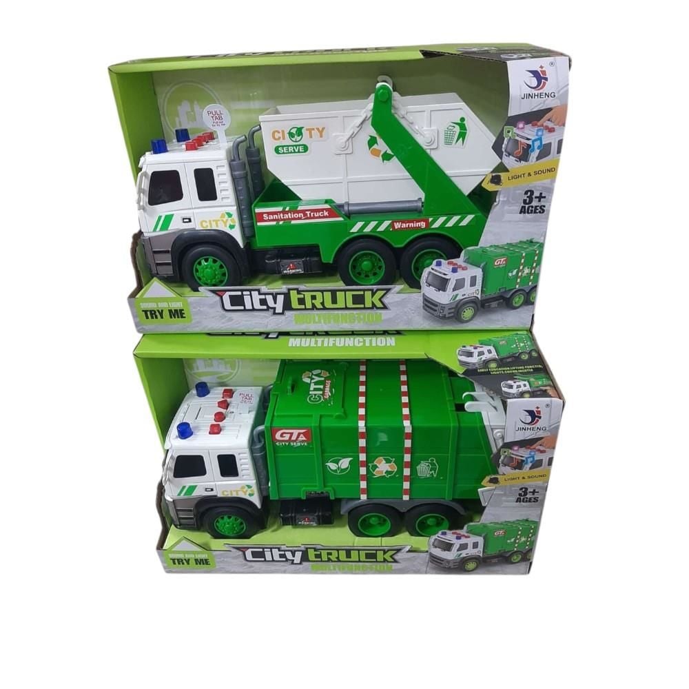 Kutulu Sesli Işıklı Çöp Kamyonu