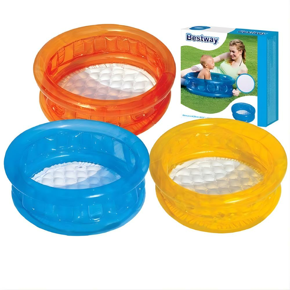 Bestway 51112 3 Şişme Bebek Havuzu 3 Boğumlu Şişme Tabanlı 70x30 Cm