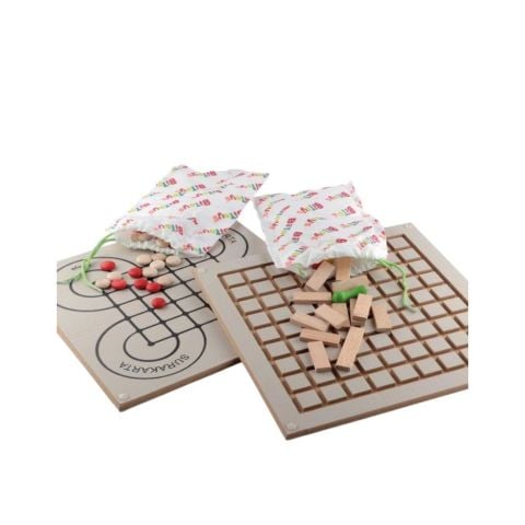 5 Oyun 1 Arada - Ahşap Zeka Ve Strateji Oyunu