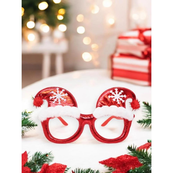 Noel Şapkalı Gözlük