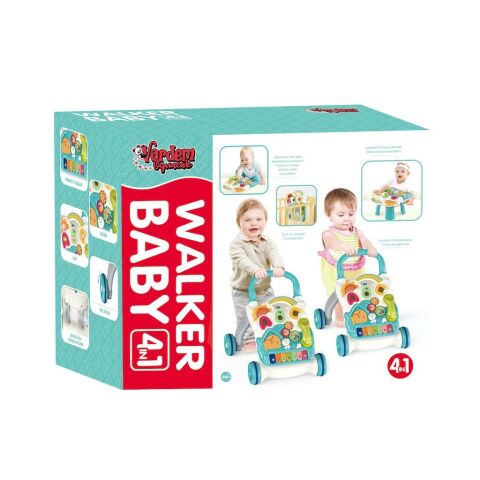 Piyanolu 4in1 Turkuaz Bebek Yürüteci