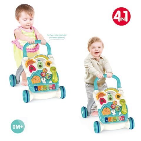 Piyanolu 4in1 Turkuaz Bebek Yürüteci