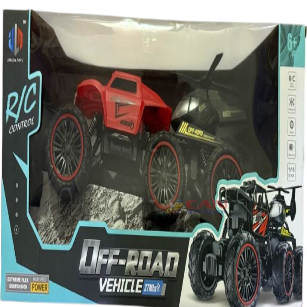 Şarjlı Uzaktan Kumandalı Helikopterli Jeep