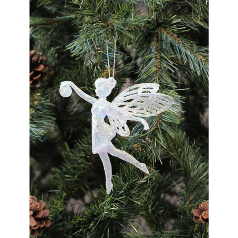 Simli Melek Asmalı Süs 12x11cm