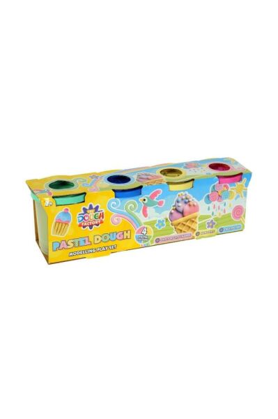 4 Lü Pastel Renk Oyun Hamuru