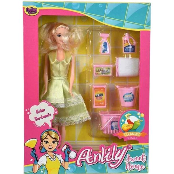 Kutulu Anliliy Temizlik Setli Bebek