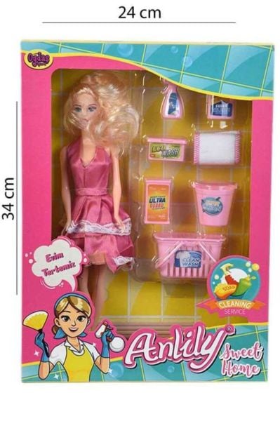 Kutulu Anliliy Temizlik Setli Bebek