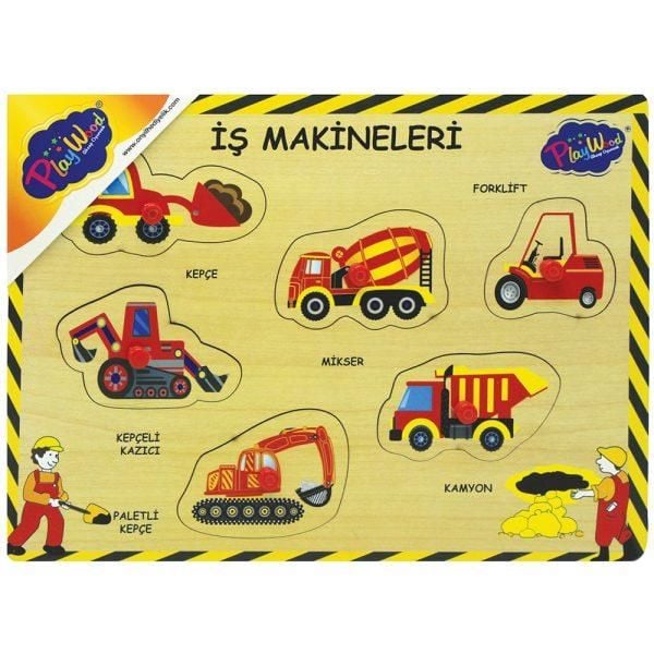 AHŞAP TUTMALI İŞ MAKİNALARI PUZZLE