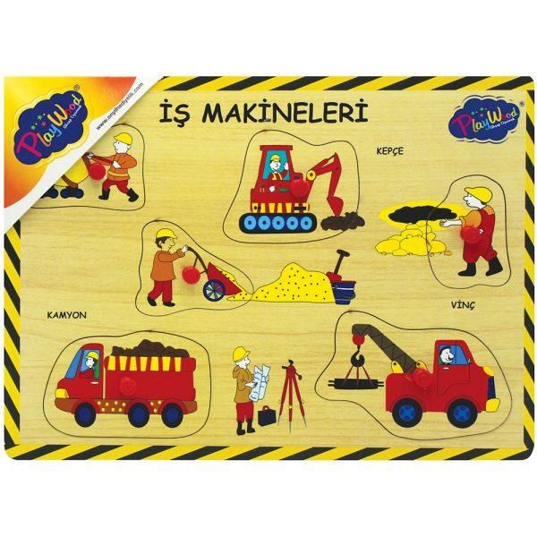 AHŞAP TUTMALI İŞ MAKİNALARI PUZZLE