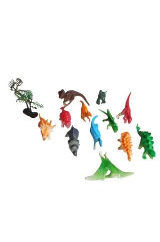 Silindir Kutuda 12 Parça Hayvan Figür Seti - Mini Etkinlik Seti