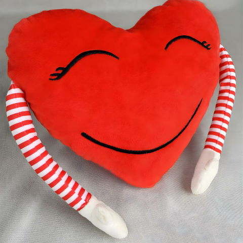 Kollu Kalp Yastık Peluş 20 Cm 78239
