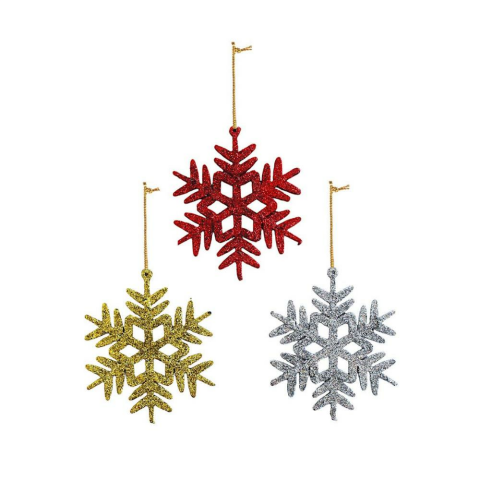 Simli Kartanesi Altın-Gümüş-Kırmızı 7cm 3'lü