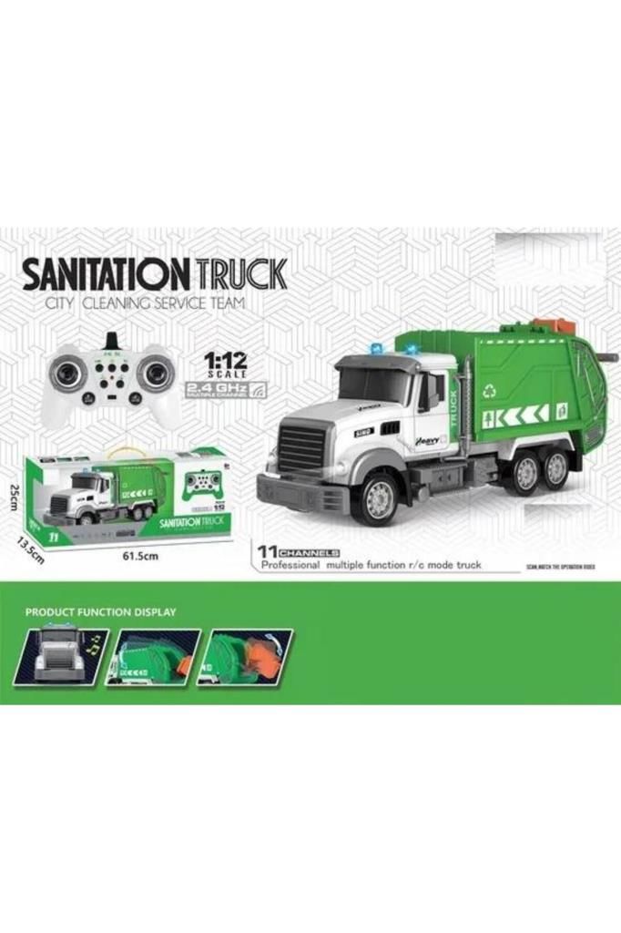 Uzaktan Kumandalı Şarjlı Çöp Kamyonu Ful Fonksiyonlu