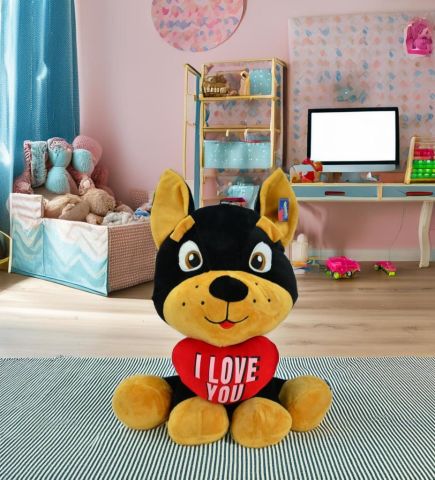 I Love You Kalpli Köpek Peluş 40 Cm 62254