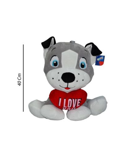 I Love You Kalpli Köpek Peluş 40 Cm 62254