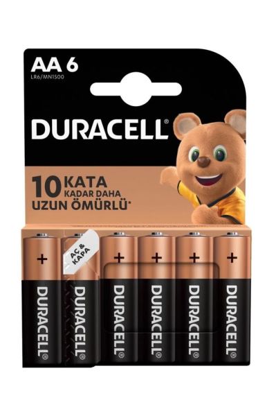 Duracell Kalem Pil İnce Aaa 6'lı