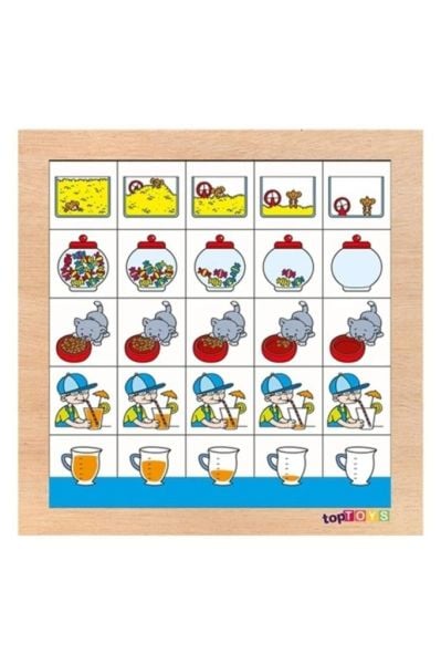 Artan Azalan Eşleştir Ahşap Puzzle