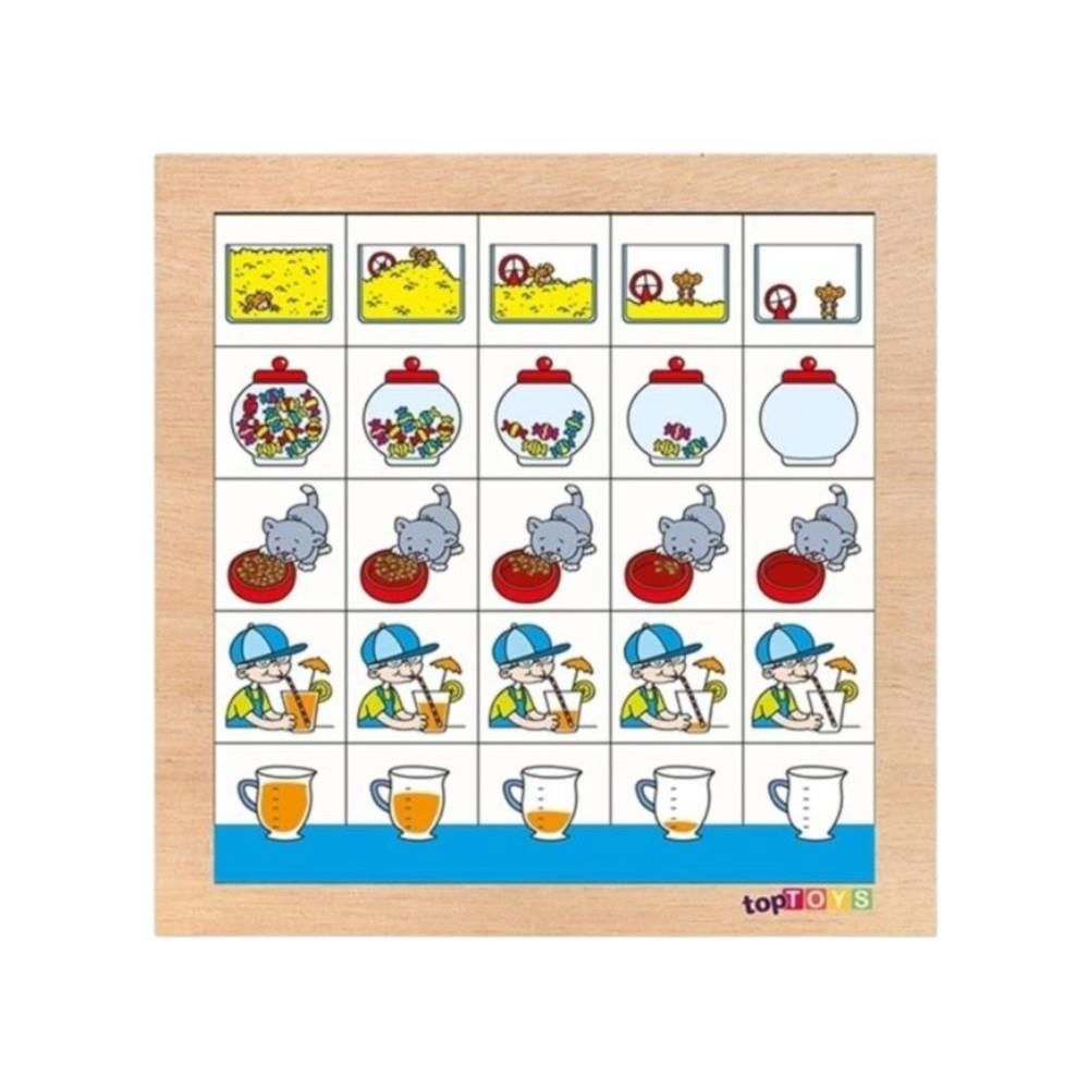 Artan Azalan Eşleştir Ahşap Puzzle