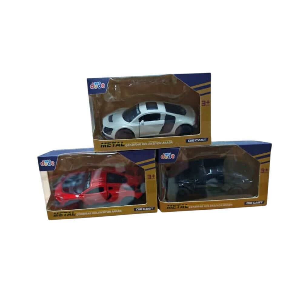 1:43 Çek Bırak Üç Kapılı Metal Araç