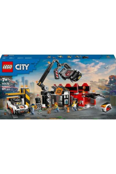 LEGO ® City Hurdalık ve Arabalar 60472 - 7 Yaş ve Üzeri Çocuklar için Yapım Seti (871 Parça)