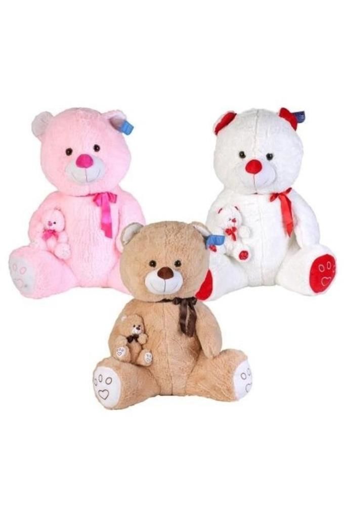 Peluş Yavrulu Dev Ayı ''100 Cm''