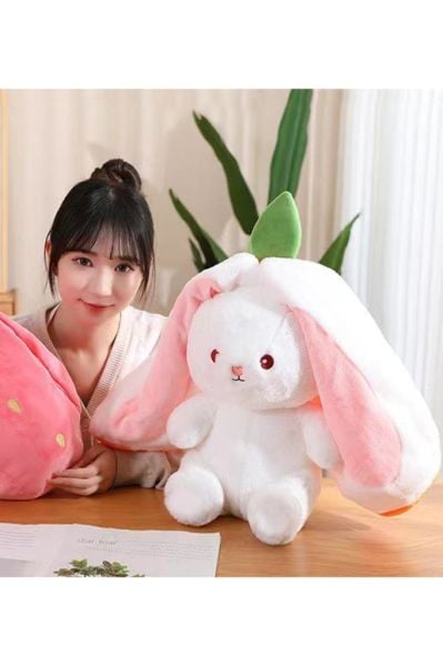 Çilek Tavşan Çantalı 30 cm