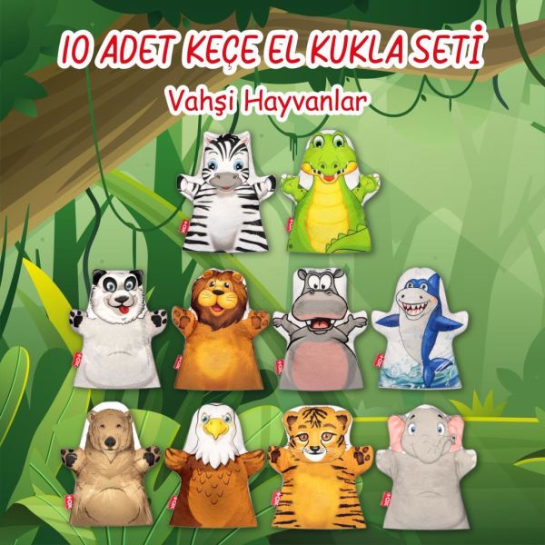 VAHŞİ HAYVAN +3 YAŞ 10 LU EL KUKLA