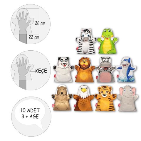 Vahşi Hayvan +3 Yaş 10'lu El Kukla
