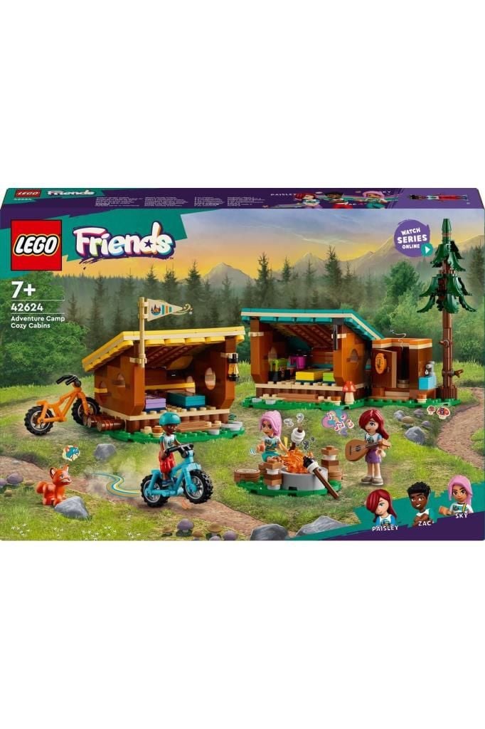 LEGO Yeni Friends Macera Kampı Şirin Kulübeler 42624, 7 Yaş ve Üzeri Çocuklar için Tilki Figürü