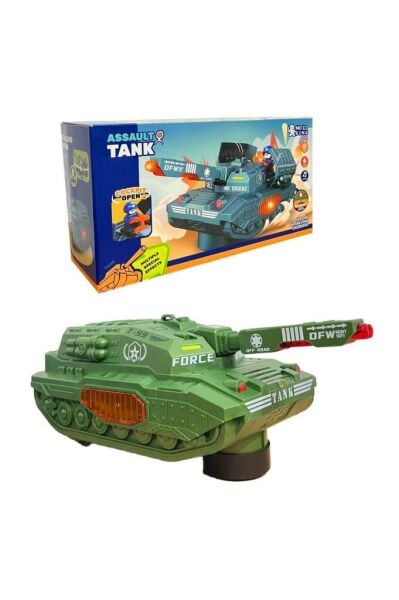 SALDIRI TANKI MÜZİKLİ & IŞIKLI PLASTİK OYUNCAK 3+