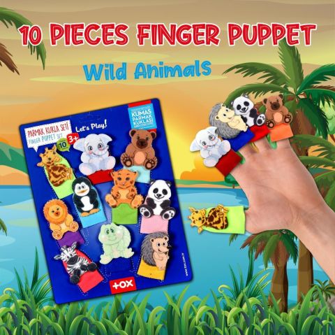 Vahşi Hayvan 10'lu Parmak Kukla