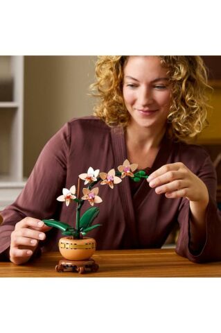 LEGO ® Botanicals Mini Orkide 10343 - Yetişkinler için Dekoratif Çiçek Yapım Seti (274 Parça)