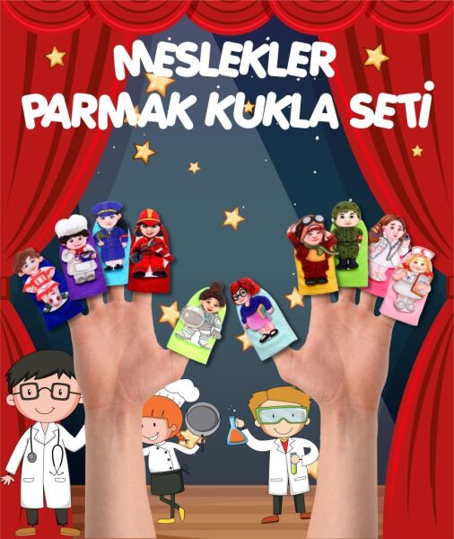 Meslekler 10'lu Parmak Kukla