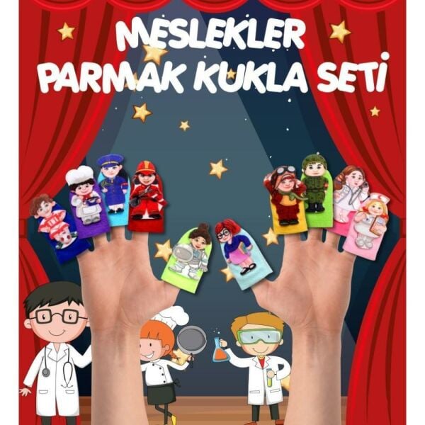 Meslekler 10'lu Parmak Kukla