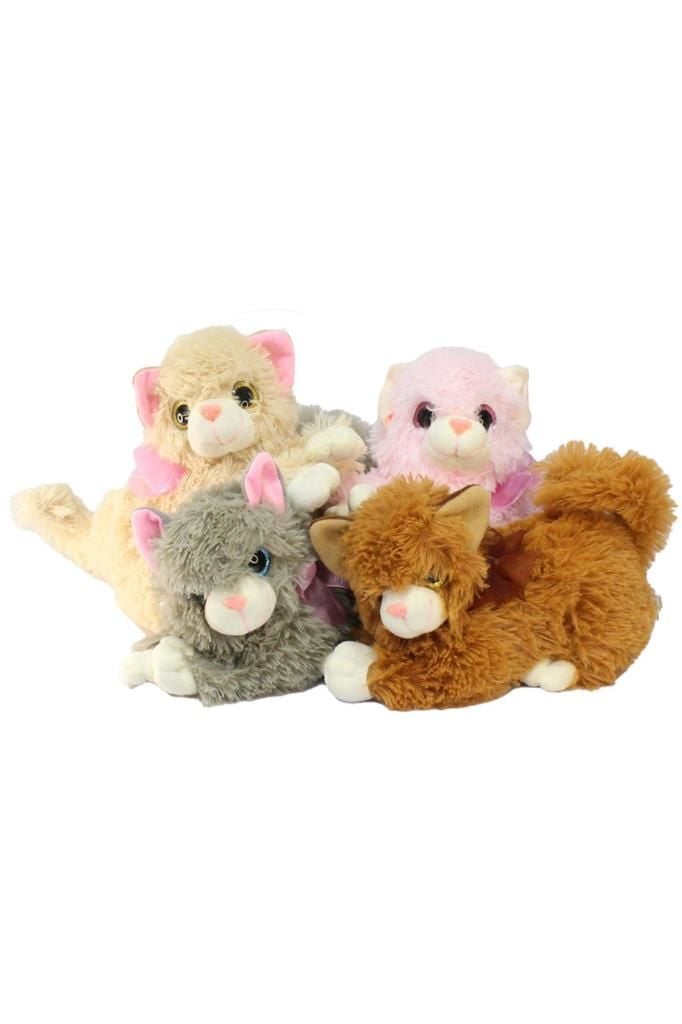 Miyavlayan Sesli Kedi Peluş Oyuncak 25 Cm 1 Adet