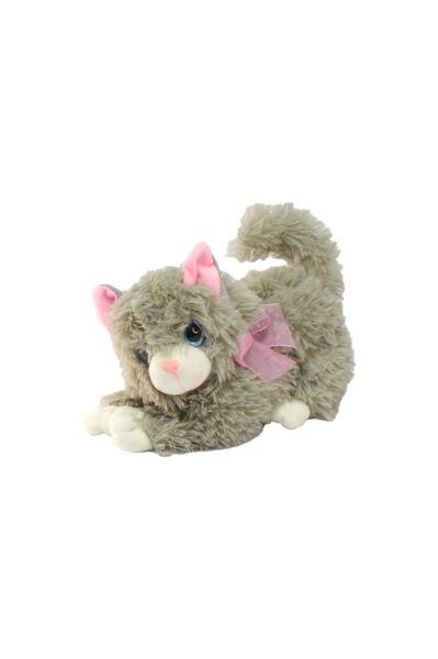 Miyavlayan Sesli Kedi Peluş Oyuncak 25 Cm 1 Adet