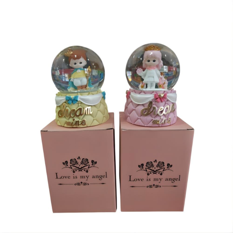 9 Cm X 6,5 Cm Işıklı Küçük Boy Kar Küresi