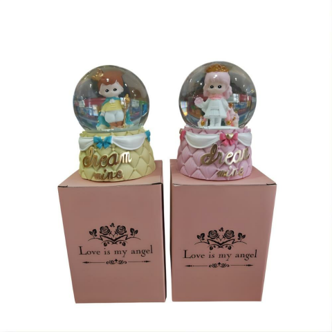 9 Cm X 6,5 Cm Işıklı Küçük Boy Kar Küresi