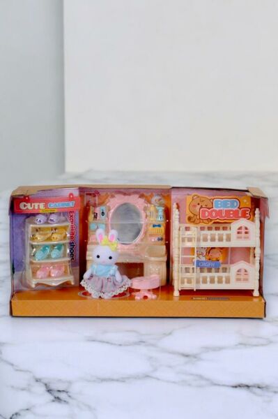 Mini Tavşan Ailesi Çocuk Odası Ranzalı