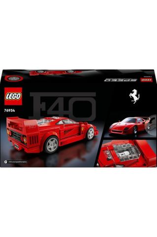 LEGO ® Speed Champions Ferrari F40 Süper Araba 76934 – 9 Yaş Ve Üzeri  Yapım Seti (318 Parça)