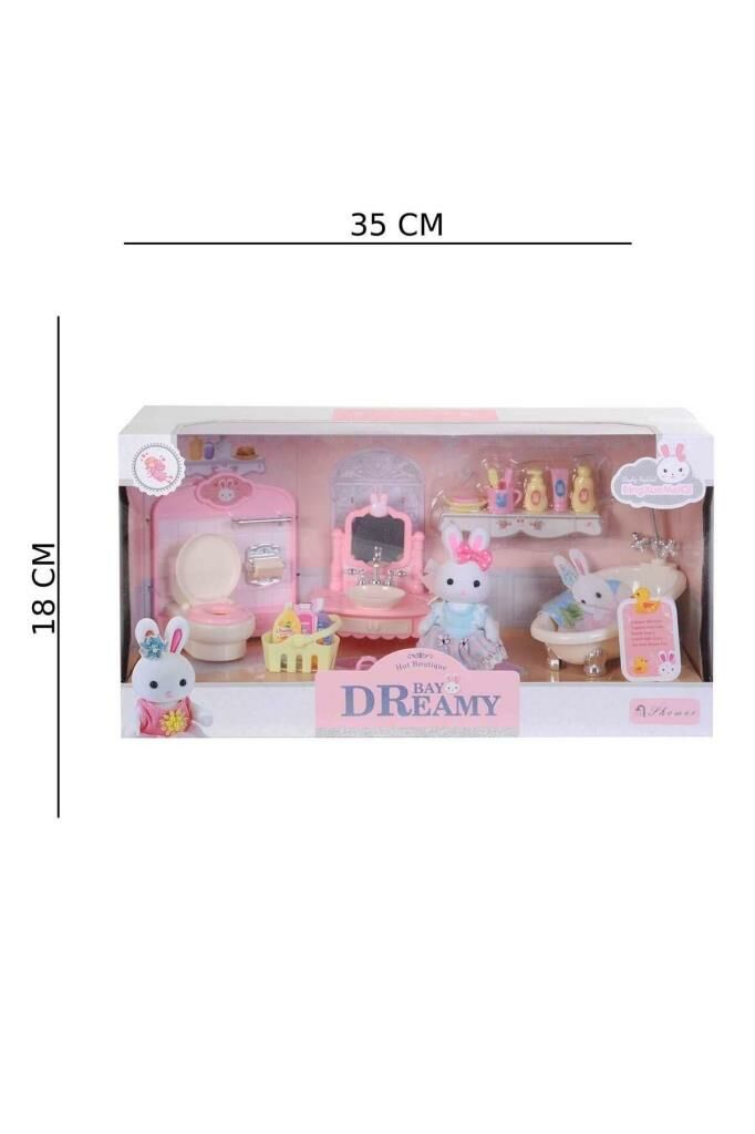 Mini Tavşan Ailesi Büyük Banyo Set