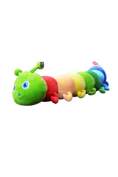 Renkli Tırtıl Peluş Renk Çok Renkli Boyut 110 cm Renkli Tırtıl Yastık
