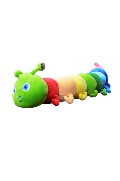 Renkli Tırtıl Peluş Renk Çok Renkli Boyut 110 cm Renkli Tırtıl Yastık